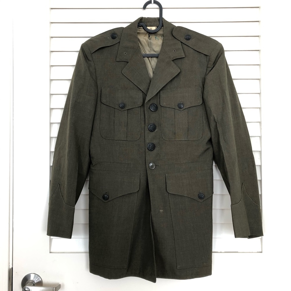 US Marines Military Green Vintage Coat